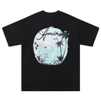 AMIRl Paradise Airbrush Cotton T-Shirt