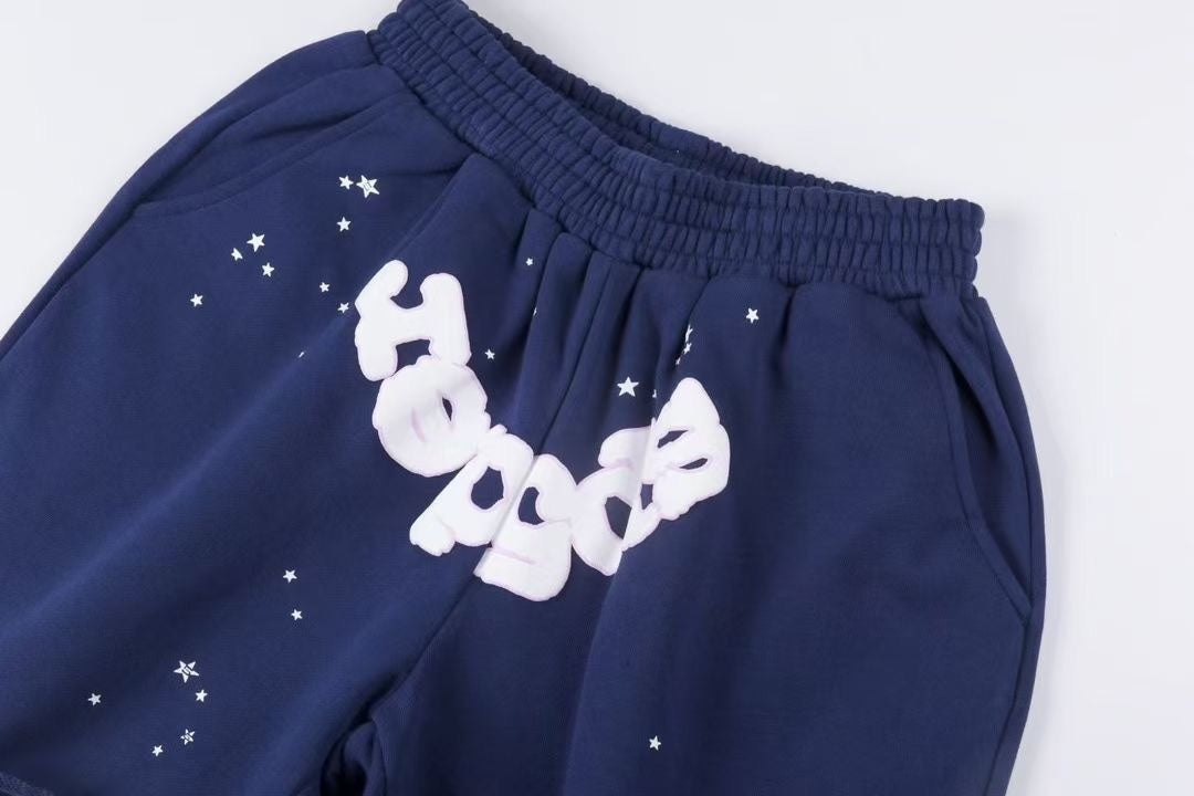Sp5der OG Web Logo Sweat Short Navy