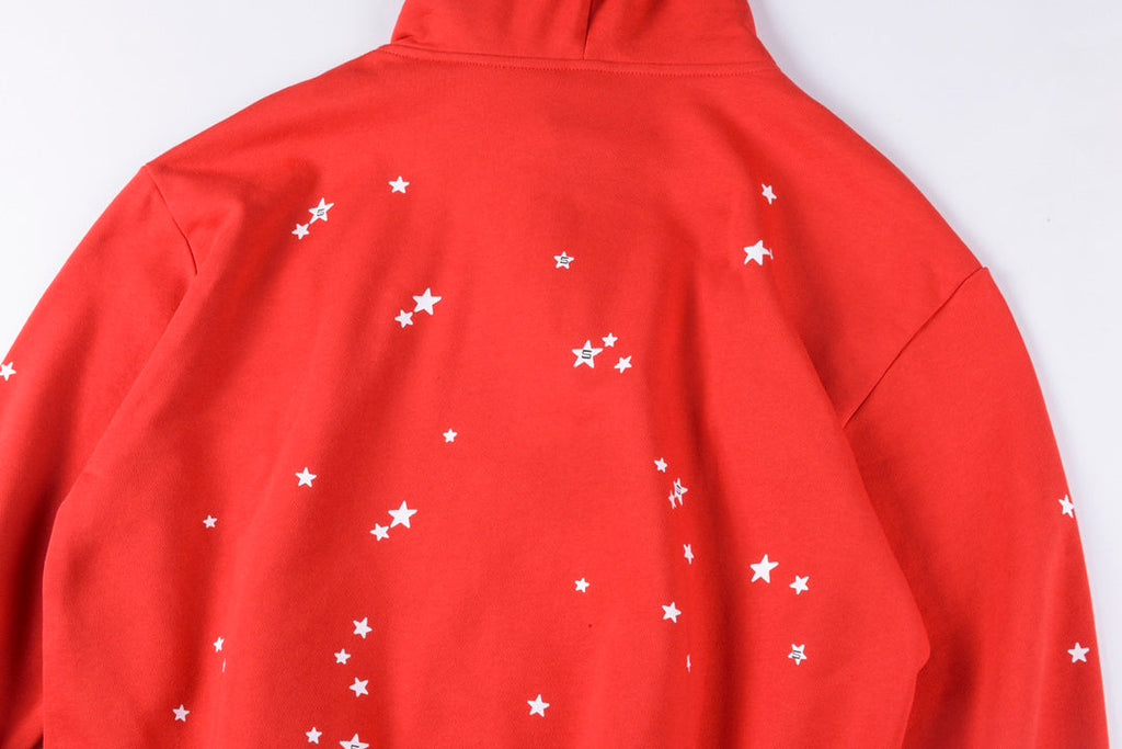 Sp5der Atlanta Zip Up Hoodie Red