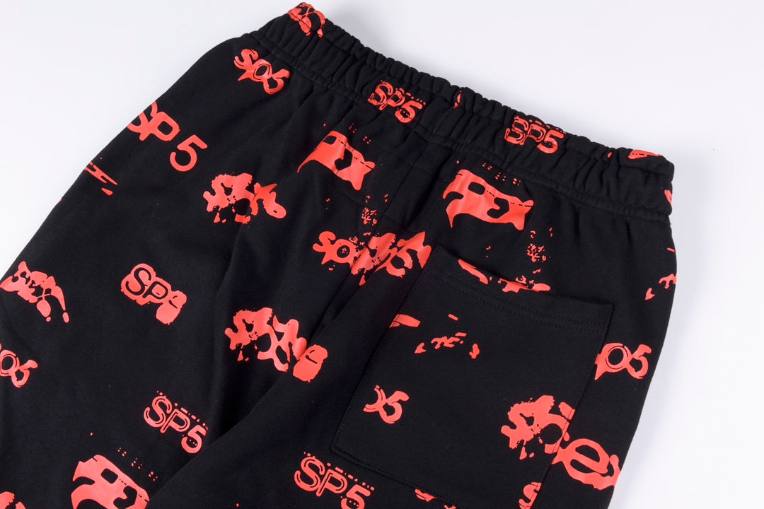 SP5DER graphic-print "Black" Track Pants