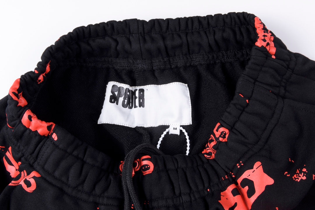 SP5DER graphic-print "Black" Track Pants
