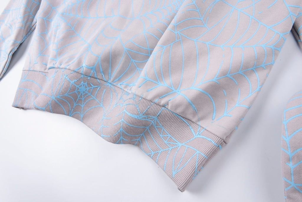 Sp5der AOP Web Hoodies 'Heather Grey'