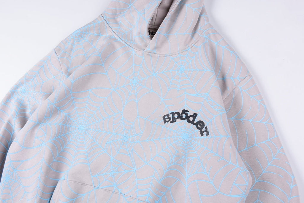 Sp5der AOP Web Hoodies 'Heather Grey'