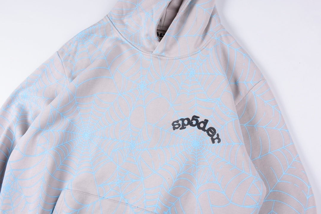 Sp5der AOP Web Hoodies 'Heather Grey'