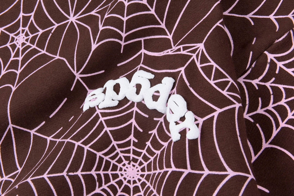 Sp5der AOP Hoodie Brown