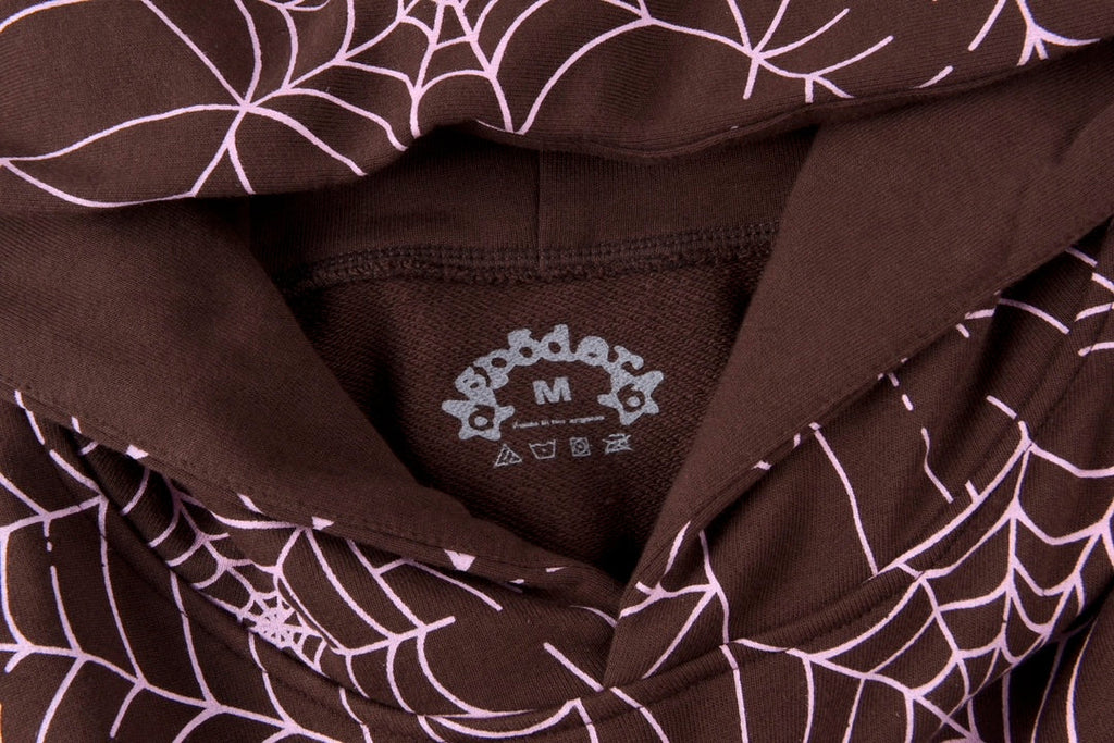 Sp5der AOP Hoodie Brown