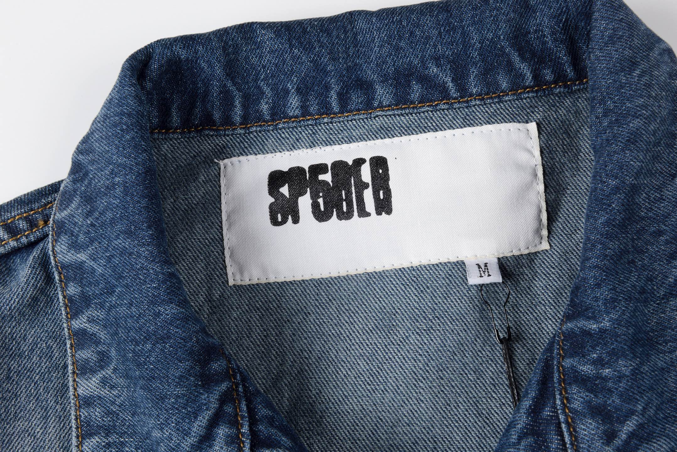 Sp5der 555555 demin jean jacket