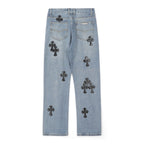 Chrome Hearts American street art cross with straight shaft Pants W1