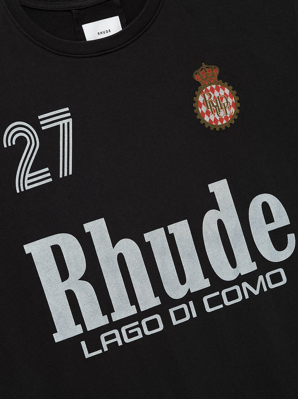 RHUDE Men's Black Script Crest T-Shirt