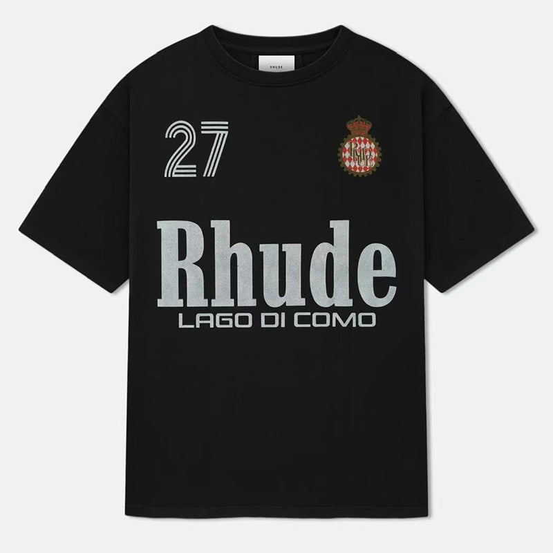 RHUDE Men's Black Script Crest T-Shirt