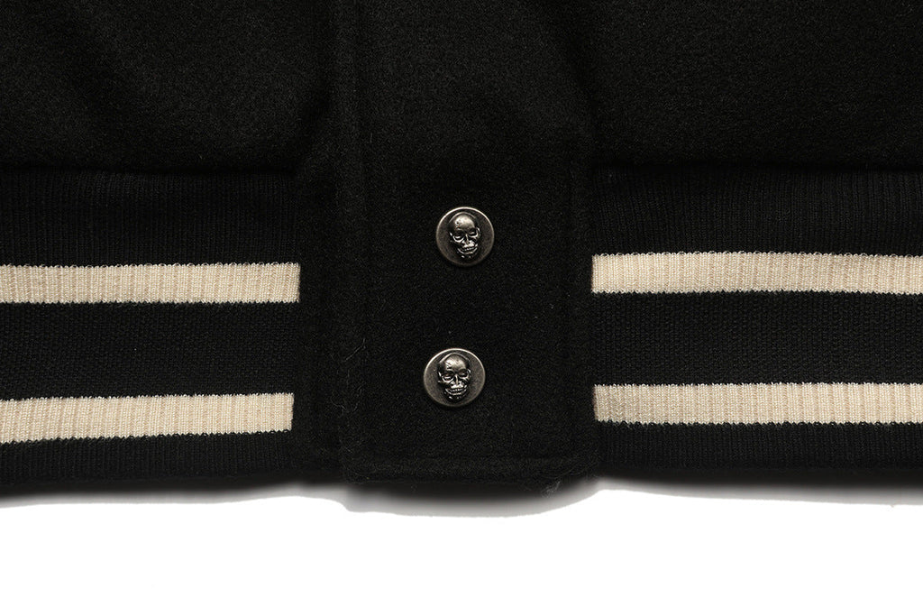 Godspeed Mens F.T.D Wool Varsity Jacket Black/blue