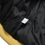 Sp5der Leather Logo Bomber Jacket Yellow