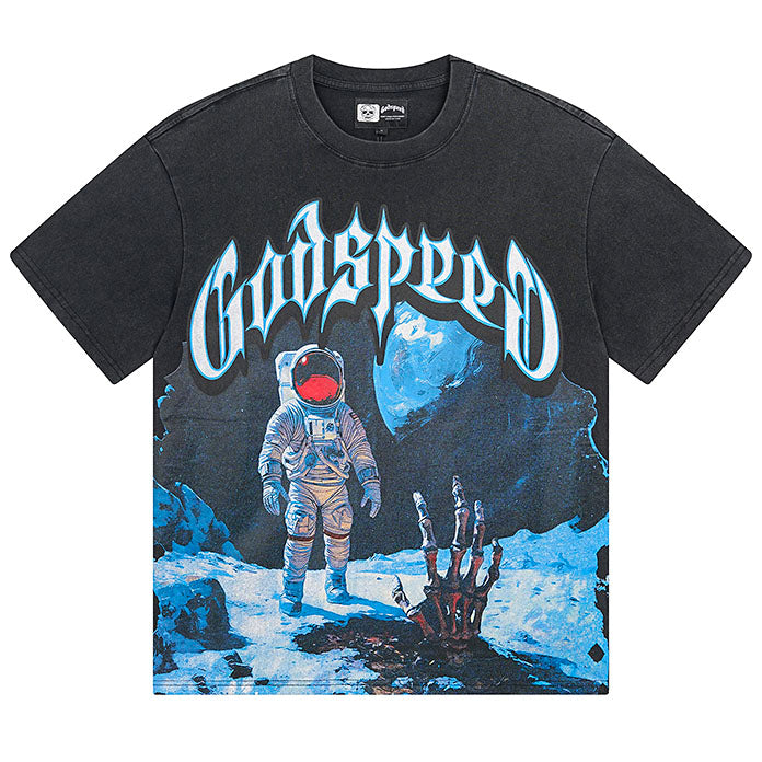 GODSPEED Astronaut Meets Skeleton Hand T-shirt