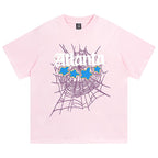 Sp5der Atlanta Print T-Shirt Pink