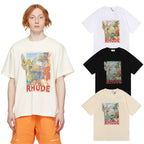 RHUDE Micro Logo Angel Letter Print T-Shirt