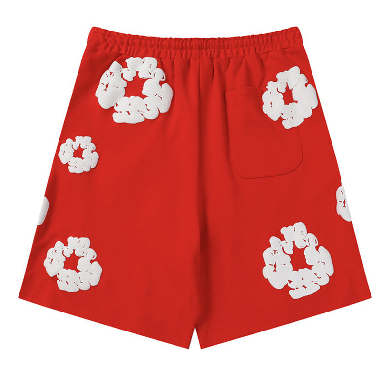 Denim Tears The Cotton Wreath Shorts Red