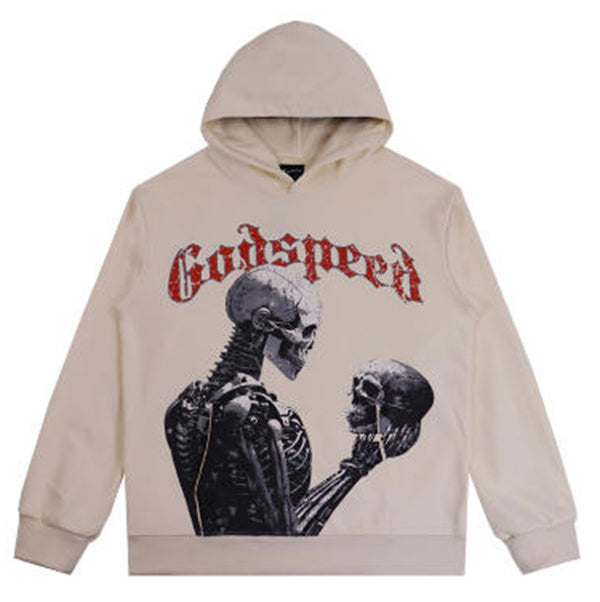 Godspeed Skeletons Pattern Printed Hoodies